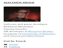 Tablet Screenshot of matthewminer.com